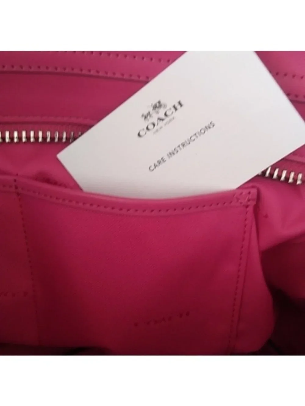 Coach F53308 Nubuck Pebble Leather Swagger Carryall Purse Bag, SV/Dahlia…